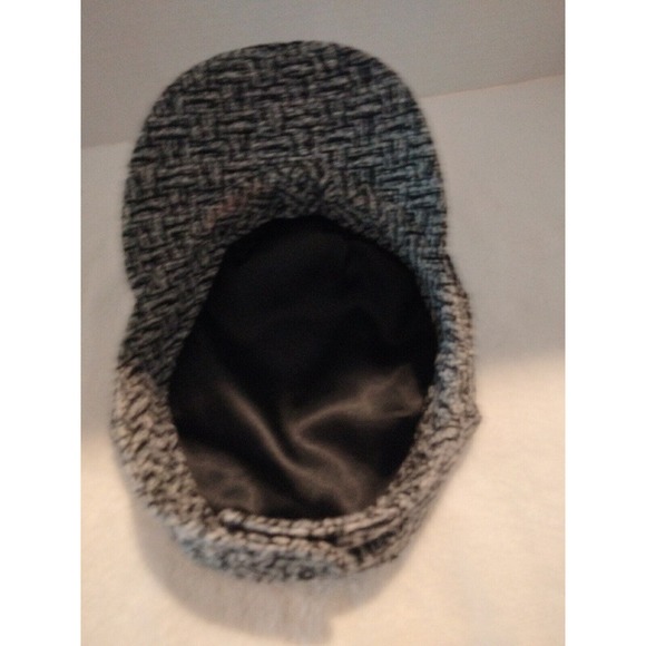 Betmar New York Women Cabbie Wool Blend Tweed Black White Hat - Picture 7 of 10